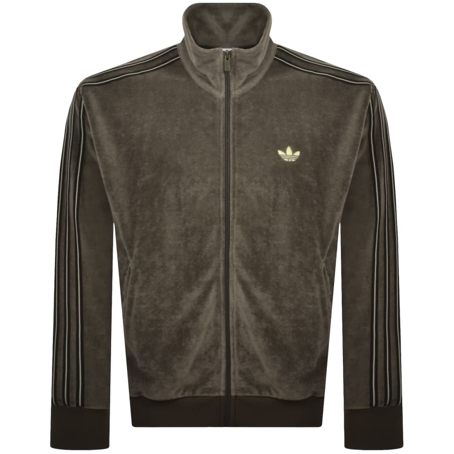 adidas Originals Firebird Velour Track Top Grey | Mainline Menswear us